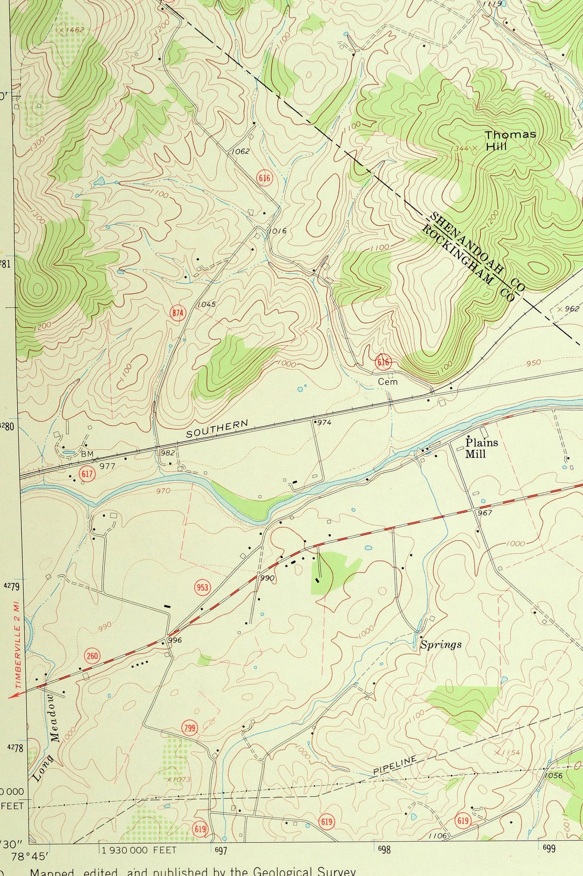 New Market Map of Mt Jackson Virginia Art Print Wall Decor Etsy