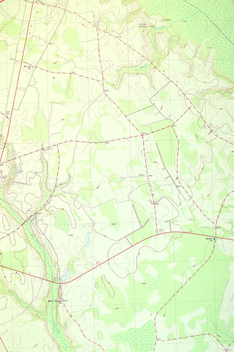 Sycamore Map of Allendale County South Carolina Art Print Wall Etsy