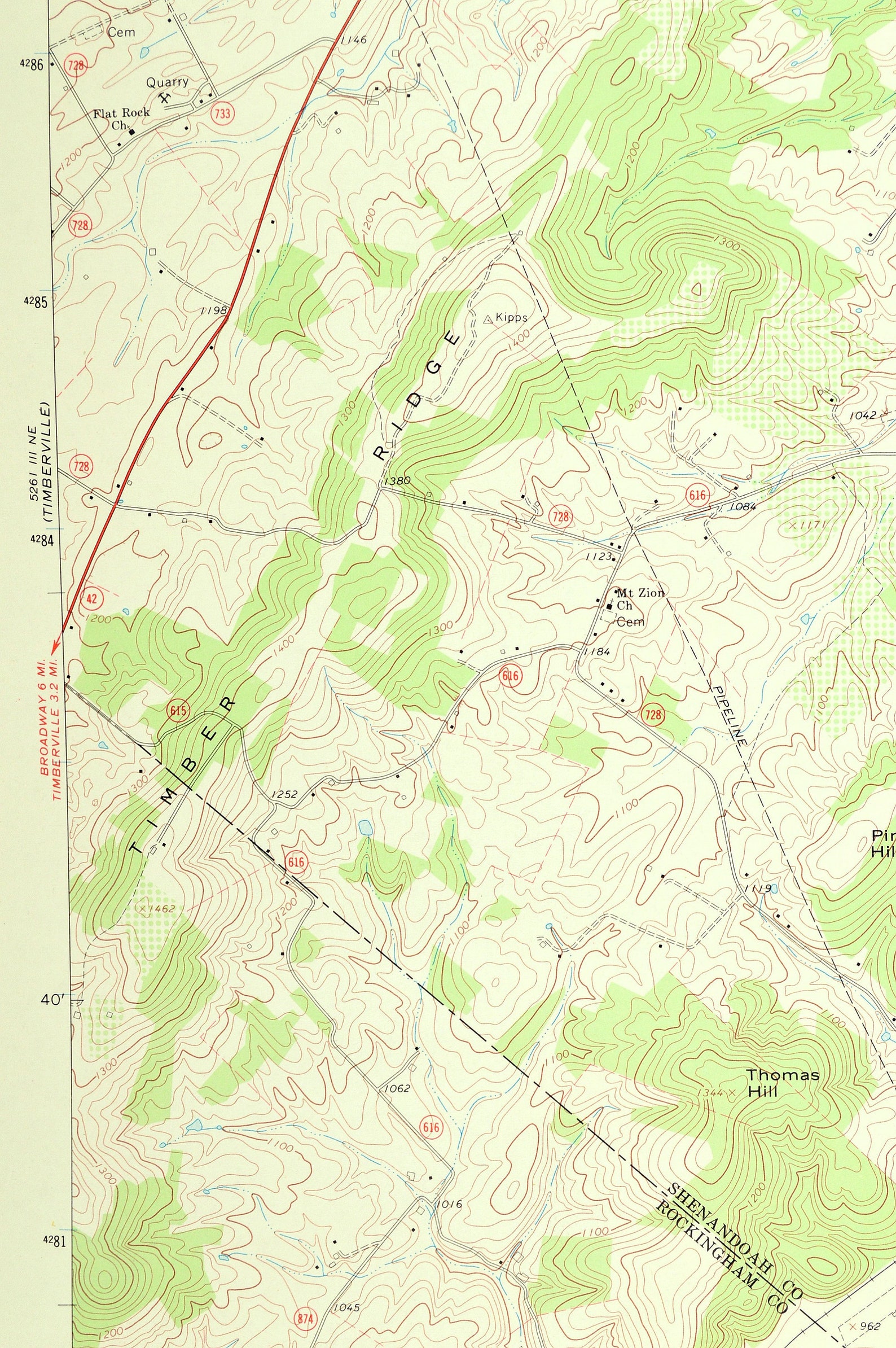 New Market Map of Mt Jackson Virginia Art Print Wall Decor Etsy
