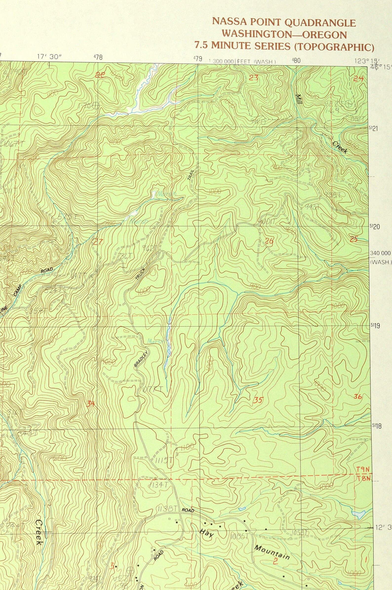 Cathlamet Map of Puget Island Washington Art Print Wall Decor Etsy