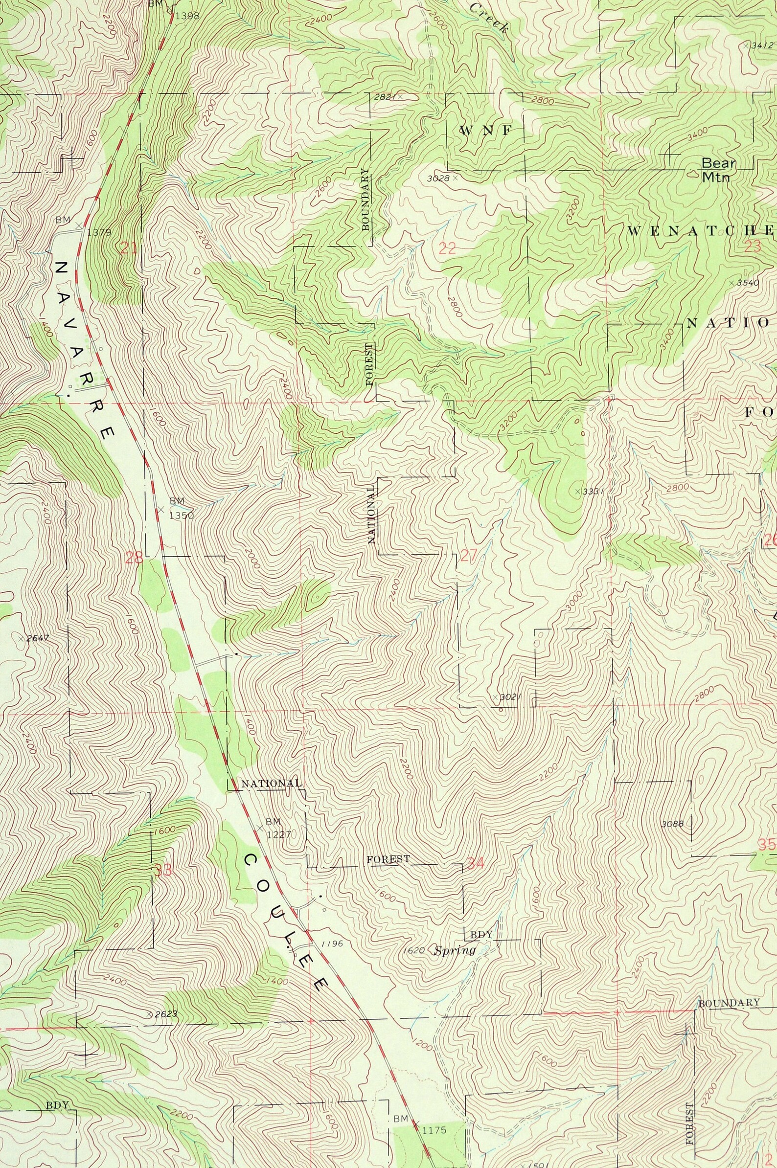 Winesap Map of Wenatchee National Forest Washington Wall Art Etsy