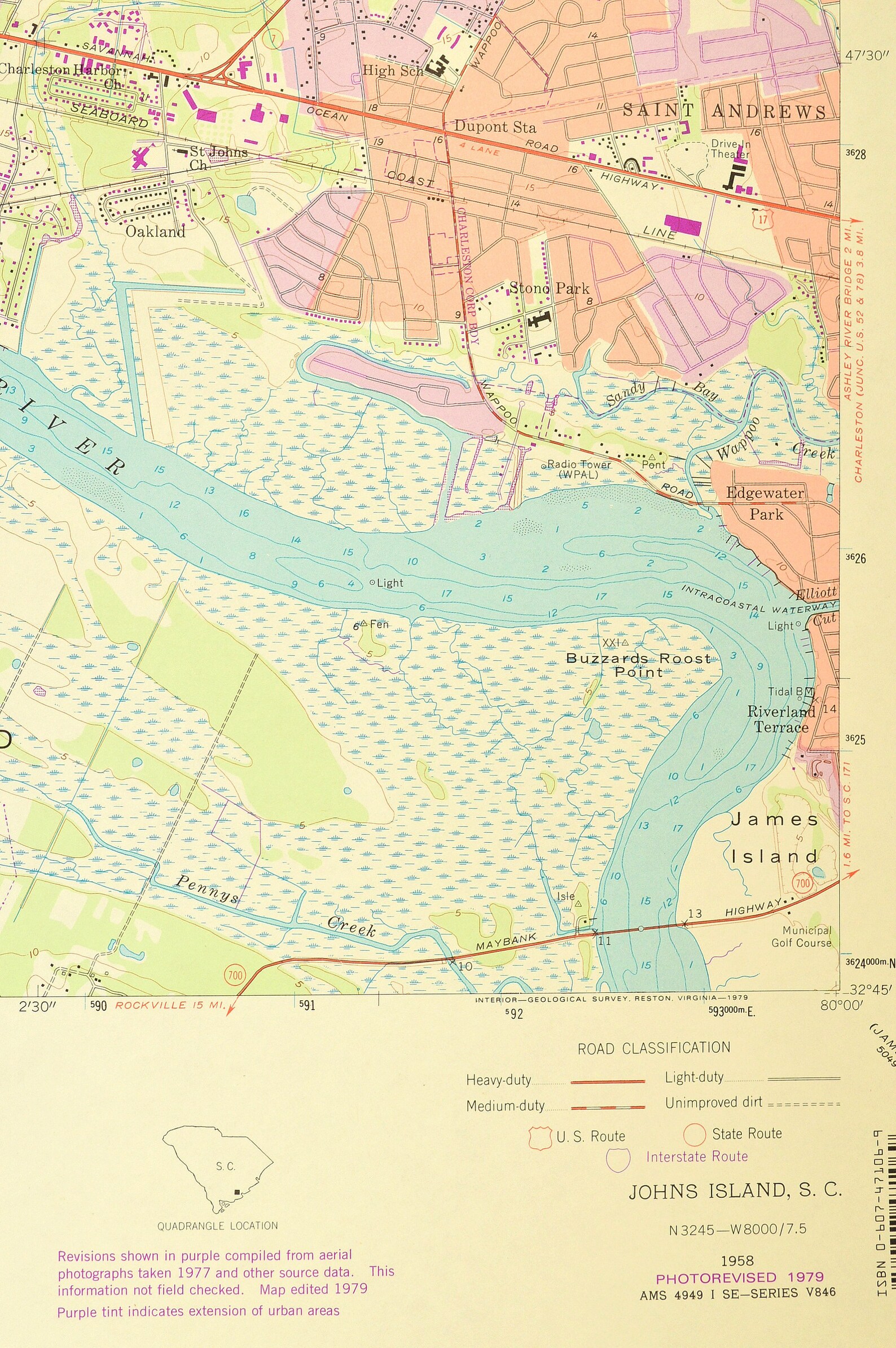 Fort Bull Map of Saint Andrews South Carolina Art Print Wall Etsy