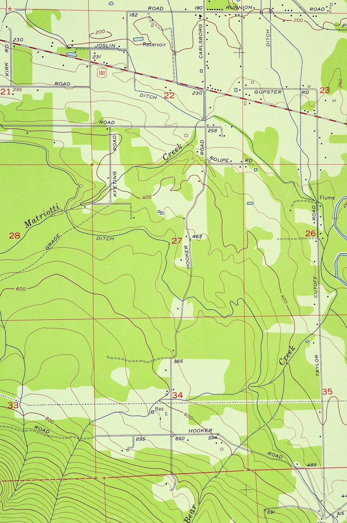 Map of Lost Mountain Washington Print Wall Decor Art Etsy