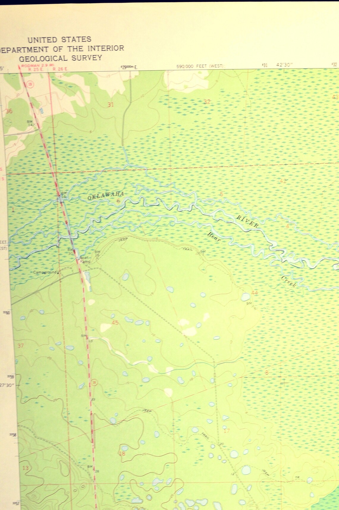 Welaka Map of Fruitland Florida Wall Decor Art LARGE Etsy Nederland