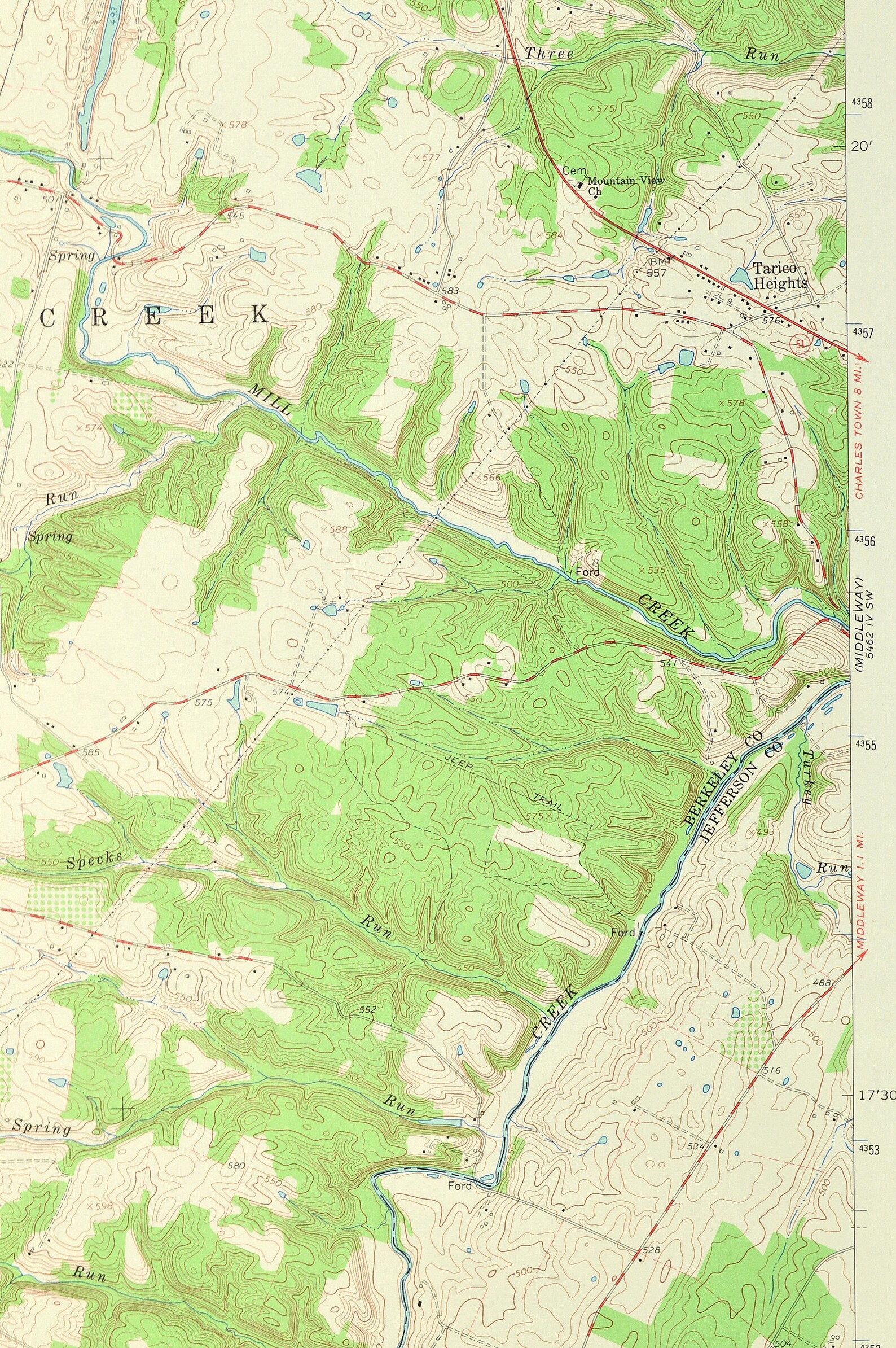 Inwood Map of Bunker Hill West Virginia Art Print Wall Decor Etsy