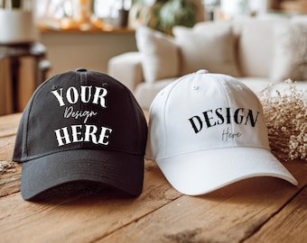 Baseball Hat Mockup: Blank Dad Hat, Unisex Cap (Digital Download, 3200x3200 px JPG File )