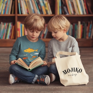 Mojiko Kids Tote Bag Mockup Childs Canvas Tote Mockup