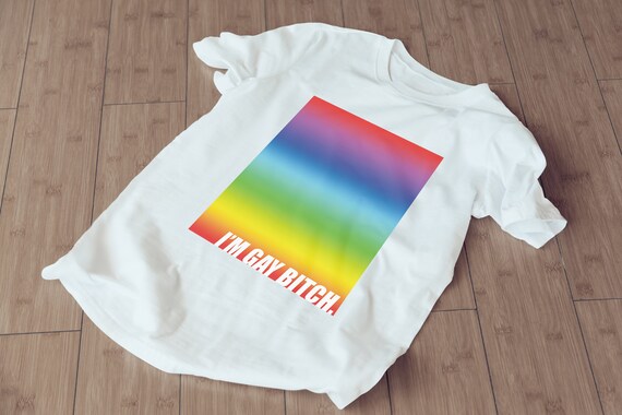 I'm Gay Bitch Tee / LGBTQ Pride Top / Rainbow T-shirt / | Etsy