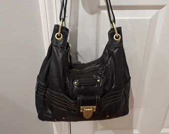 juicy couture black leather purse
