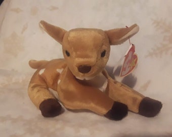 Ty Beanie Baby Whisper The Fawn 1997 5th Generation Hang Tag for sale online