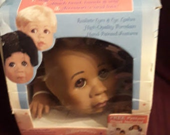 porcelain doll head and hands set