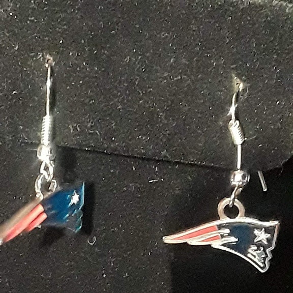 Patriots earrings studs sale