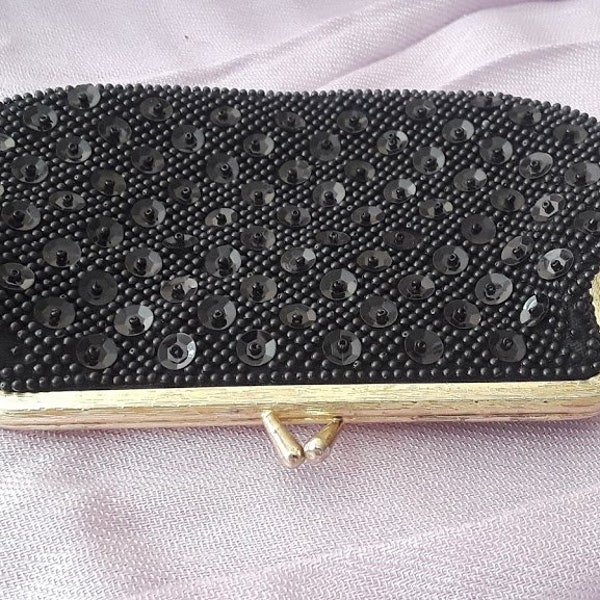 sequin clasp purse