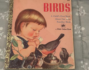 Eloise Wilkin Little Golden book  BIRDS vintage children’s book