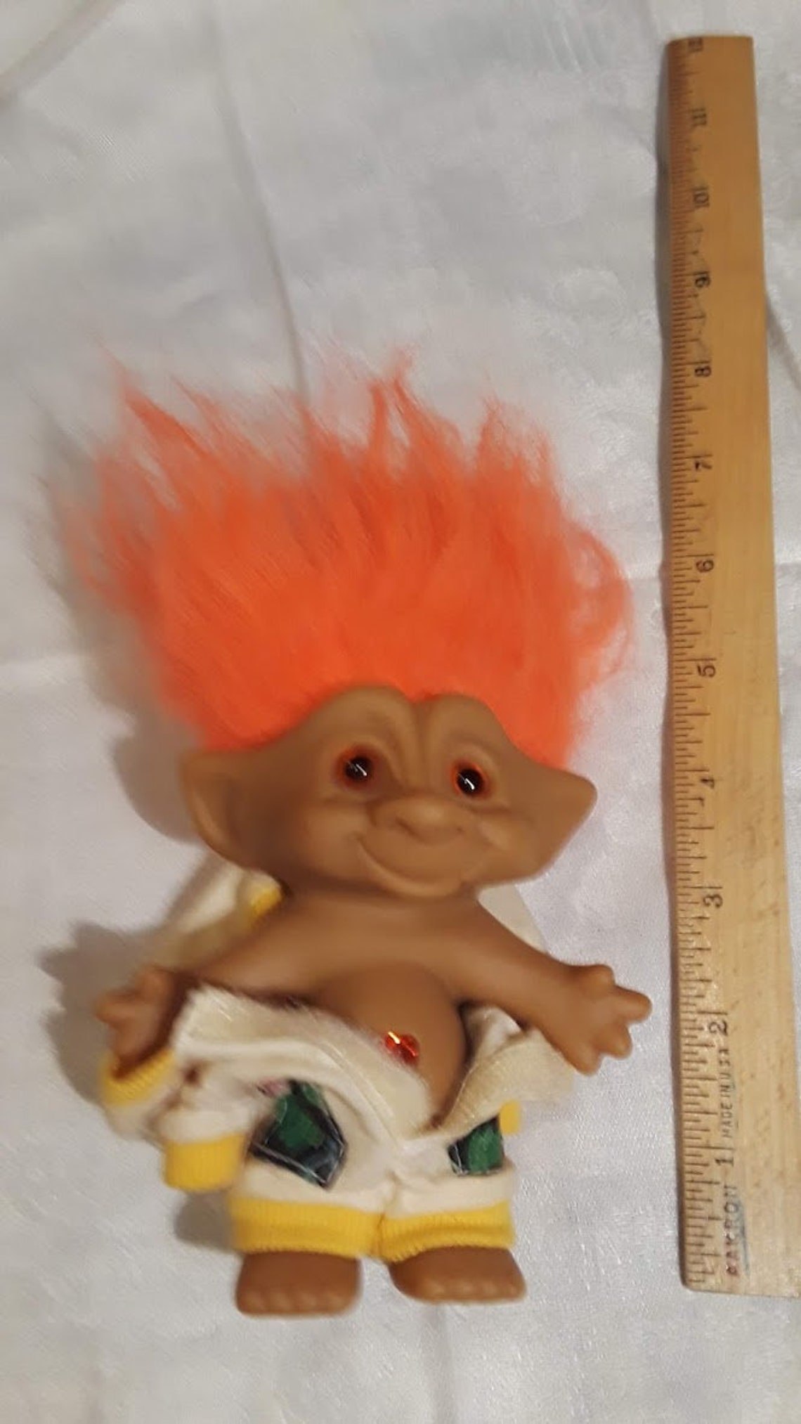ACE NOVELTY CO. ToY Troll Doll WHiTE hooded JUMPSUiT Etsy