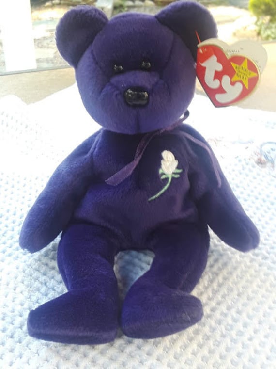 1997 Princess Diana Bear 9in NEW WITH TAGS/>FREE SHIPPING! TY Beanie Baby