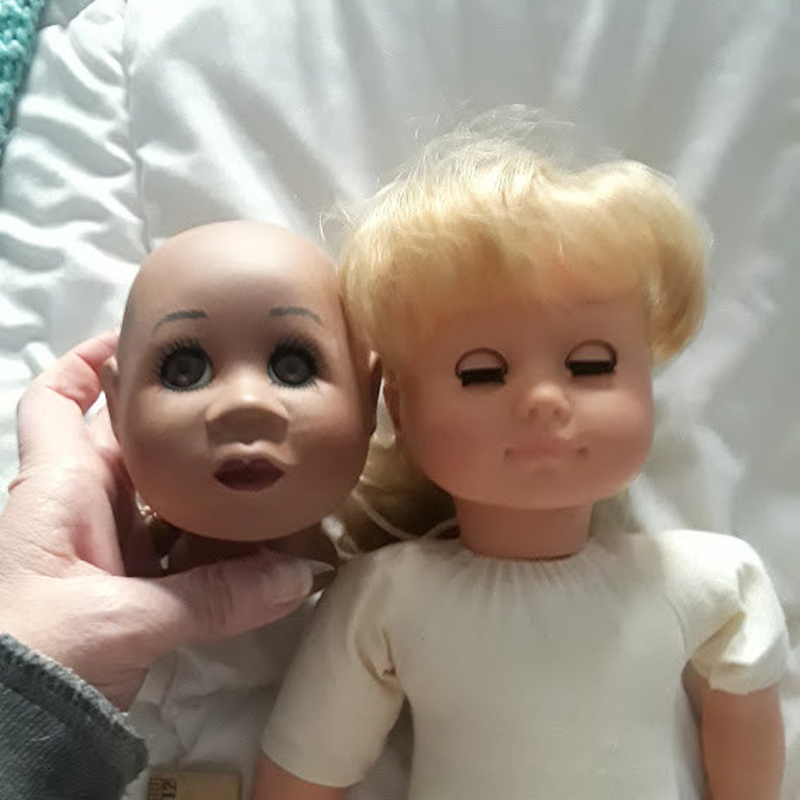 DOLL HEAD and Hands Fibre Craft Children of America Porcelain Etsy