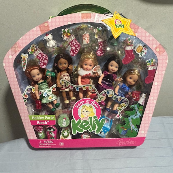 Mattel Kelly Club Christmas party set dolls