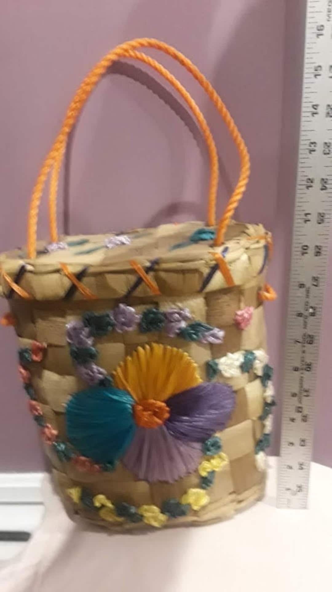 Woven Bag Basket Beach Tote JAMAICA HAND MADE - Etsy