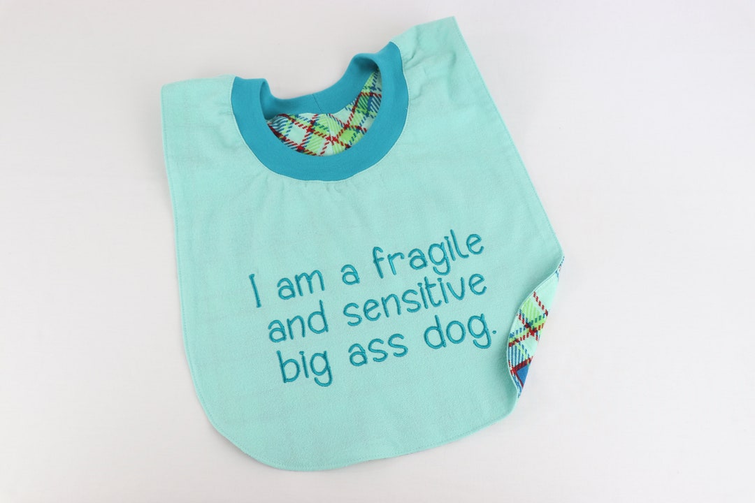 Dog Drool Bibs, Small to 3XL, Lt Teal/aqua, Personalize Option