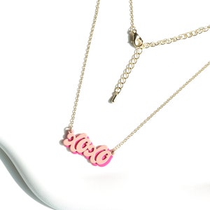 Collar de dibujos animados. Collar XOXO. Collar de letras. Collar con doble baño. Regalo de novia. BESOS Y ABRAZOS. Collar de mamá. Collar de amor. Joyería Y2K