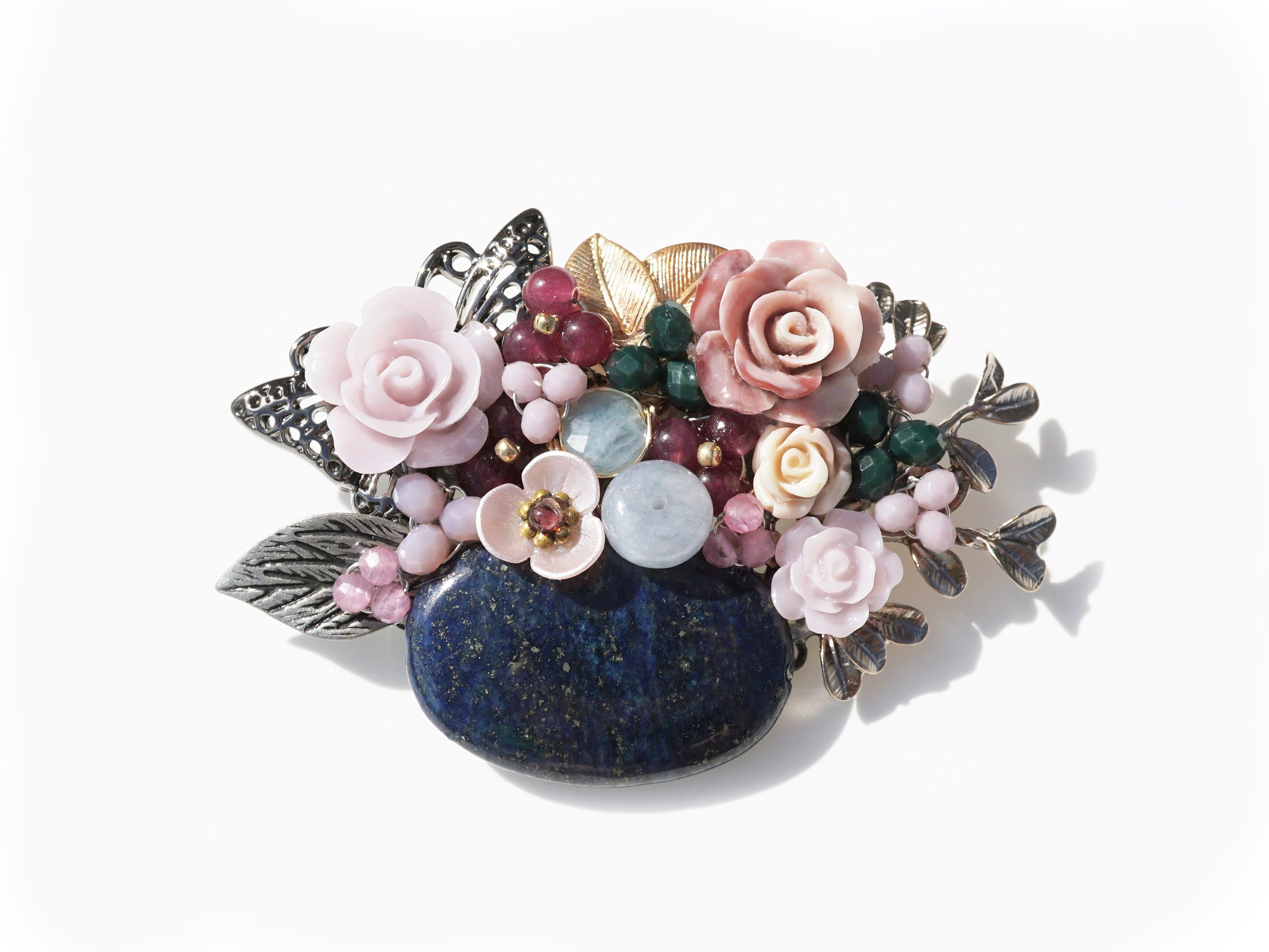 Lapis lazuli brooch - Etsy 日本