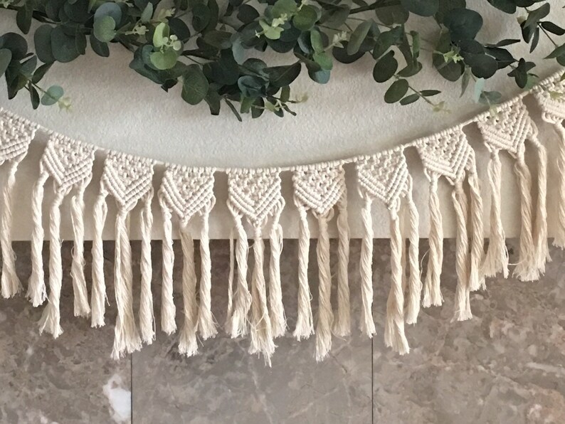 Macrame Garland/ Macrame Wall Decor/ Boho Macrame Wall Art Etsy