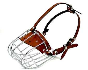Strong Metal Wire Basket Dog Muzzle for German Shepherd , Labrador Fully Padded K9 and other