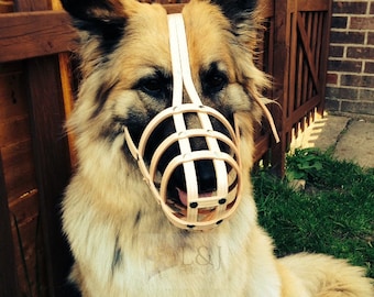 Leather Dog Muzzle German Shepherd and Other Similar Snout