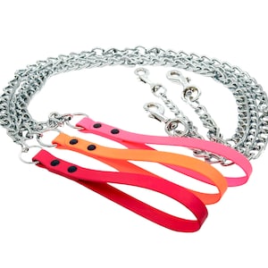 Polymer and Metal Dog Leash | Metal Dog Lead | 110cm/44 inch length | Strong and durable dog lead biothane handle metal lead