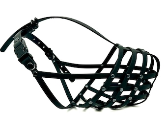 Bozal de polímero para perros / Entrenamiento y comportamiento / Diseño resistente e impermeable / Rottweiler, Mastín / Hecho a mano, duradero