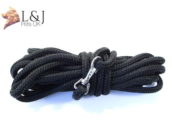 Strong DOG Leash EXTRA LONG 2 ,3 , 5, 7, 10 M Training Rope Lead Leash Trigger Clip .