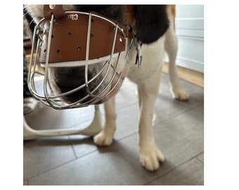 New Strong Metal Wire Basket Dog Muzzle St. Bernard ,and other big dogs BR