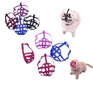 Bozal de nailon resistente para perros / Shih Tzu y otros perros de hocico corto y cara plana / Perro, Seguridad pública / Entrenamiento de comportamiento, Todos los colores disponibles