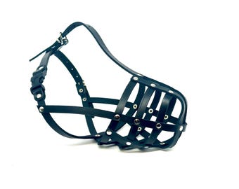 Leather Dog Muzzle for Spitz,Poodle,Husky and Other similar snout