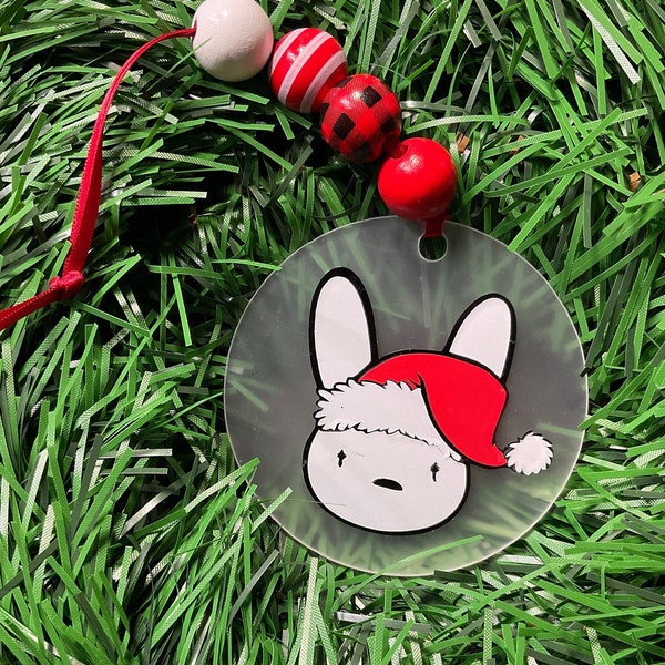 Acrylic bad bunny ornament