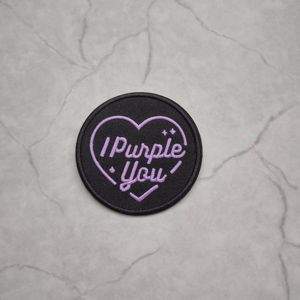 BTS Army I purple you iron-on patch