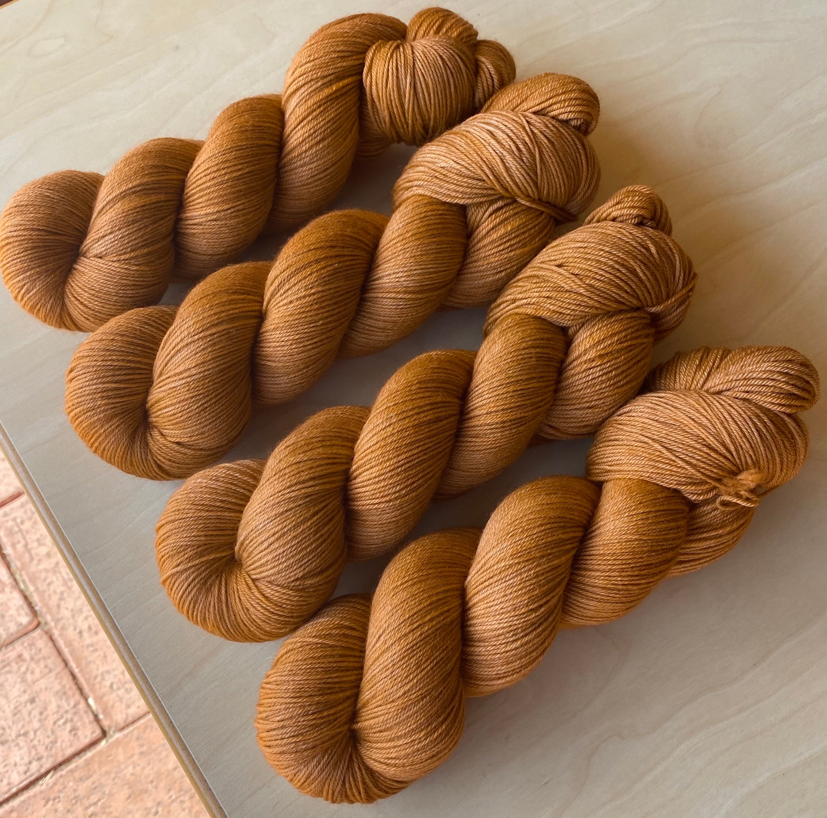 Caramel 4ply Tonal Sock yarn 85/15 Fine Australian Merino Etsy
