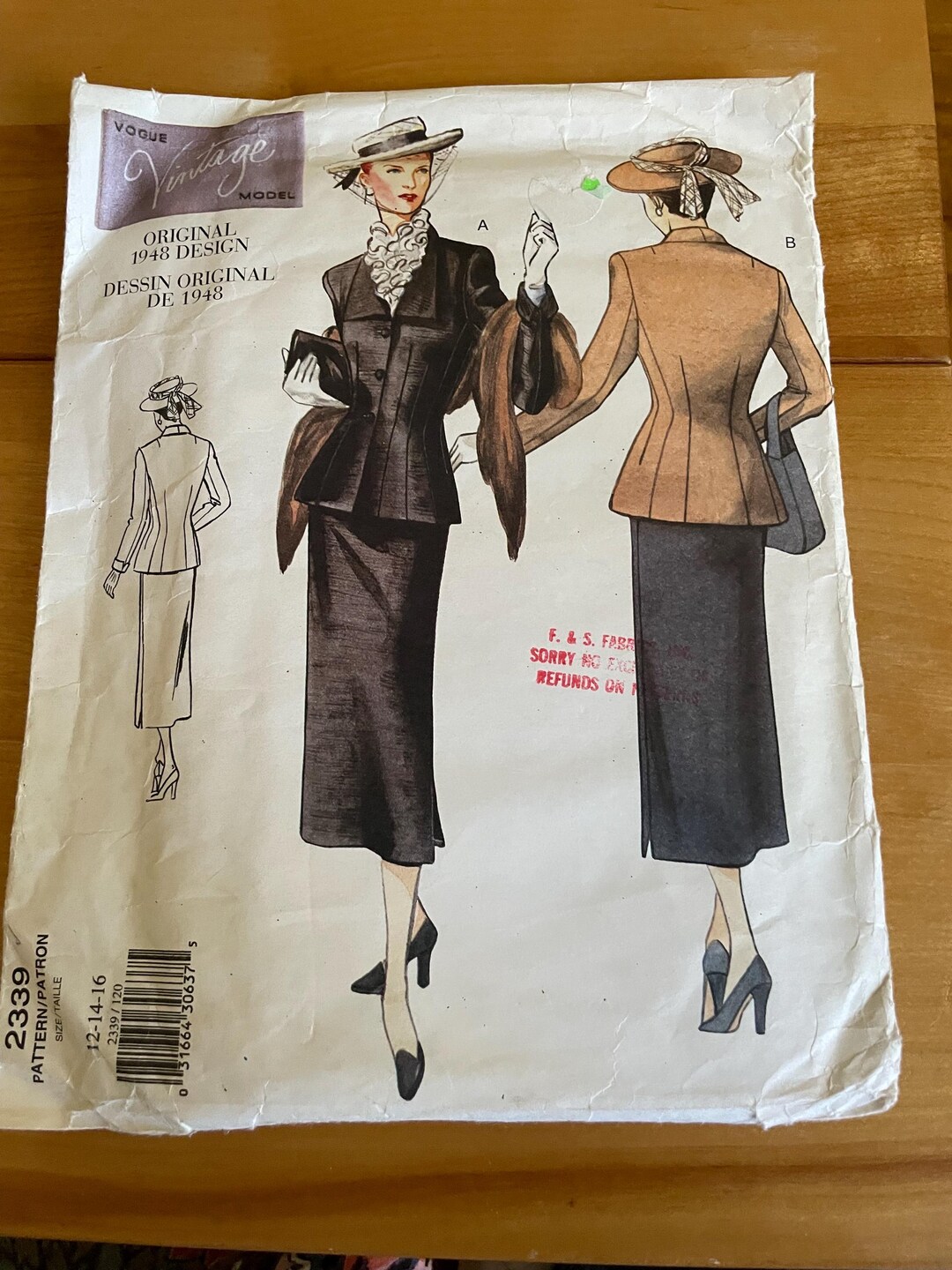 Vintage Vogue Suit Pattern - Etsy