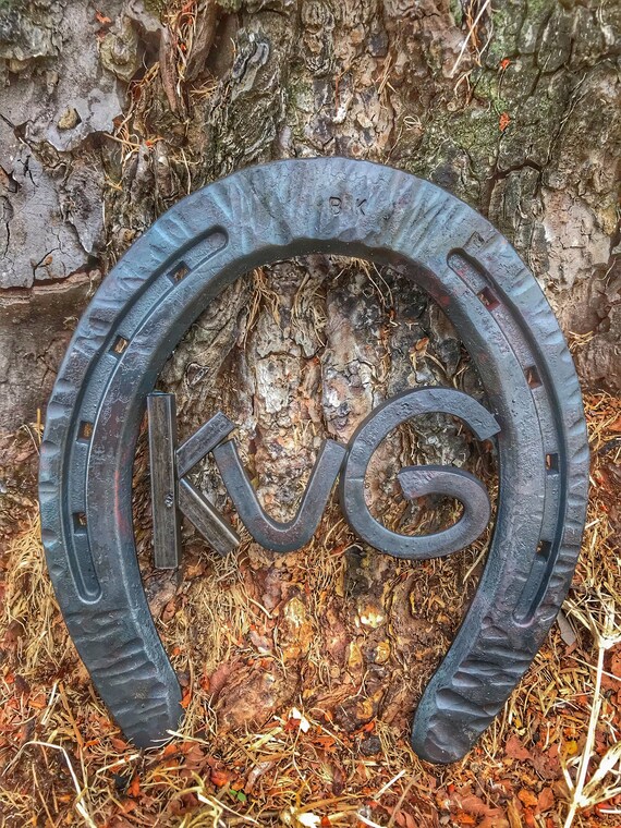 Horseshoe Initial Wall Hanging Etsy