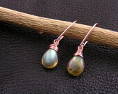 Labradorite Earrings, Earrings Handmade, Rose Gold Earrings, Rose Gold Jewelry, Wire Wrapped Earrings, Labradorite Jewelry, E2112a