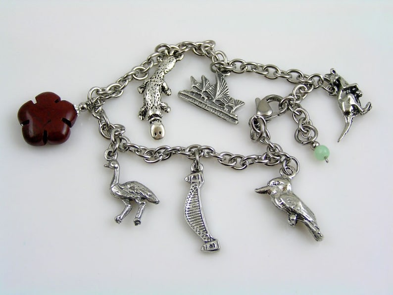 N2276 Charm Necklace Polar Bear Jewelry Polar Bear Necklace with Ice Quartz Australian Sellers Two Strand Necklace IceQuartz Necklace