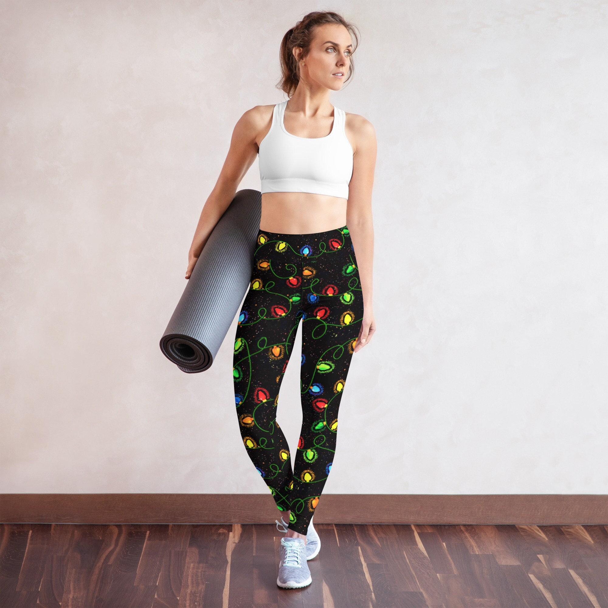 Black Speckled Yoga Leggings High 