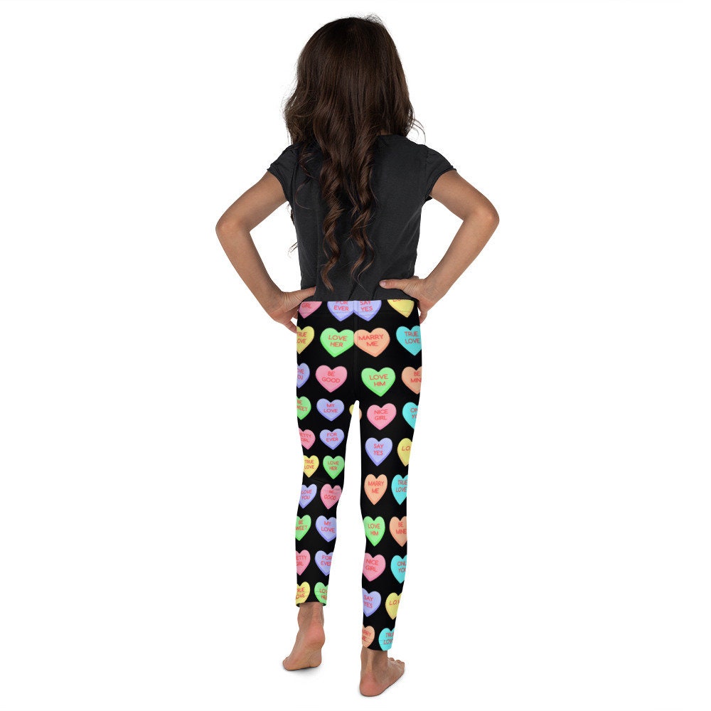 Valentine Candy Hearts Kid's Leggings 