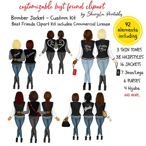 custom clipart customized clipart Character customization custom illustration personalized clipart