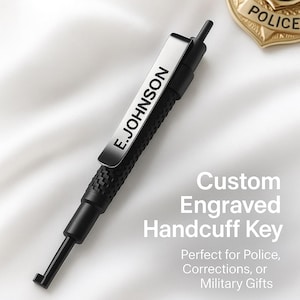 Personalized Handcuff Key with Name – Custom Police Gift for LEO, Corrections & Cops