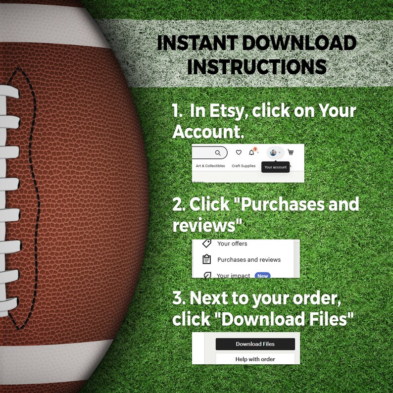 Printable Football Squares 4 Quarter Payouts 8.5x11 Download & Print