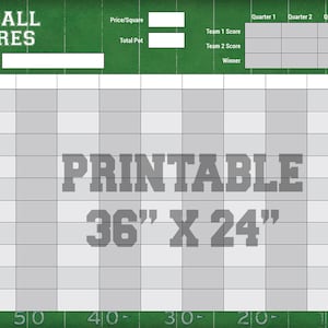 4-quarter Football Squares - Download &amp; Print - ANY Football Game ...