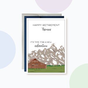 Personalized Retirement Card, It&#39;s time for a new adventure, Custom Happy Retirement Card
