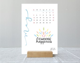 2024 2025 Calendar for 12 Months | Choose start month | Inspirational | Optional Stand | Gift for Grad | Academic Year Calendar